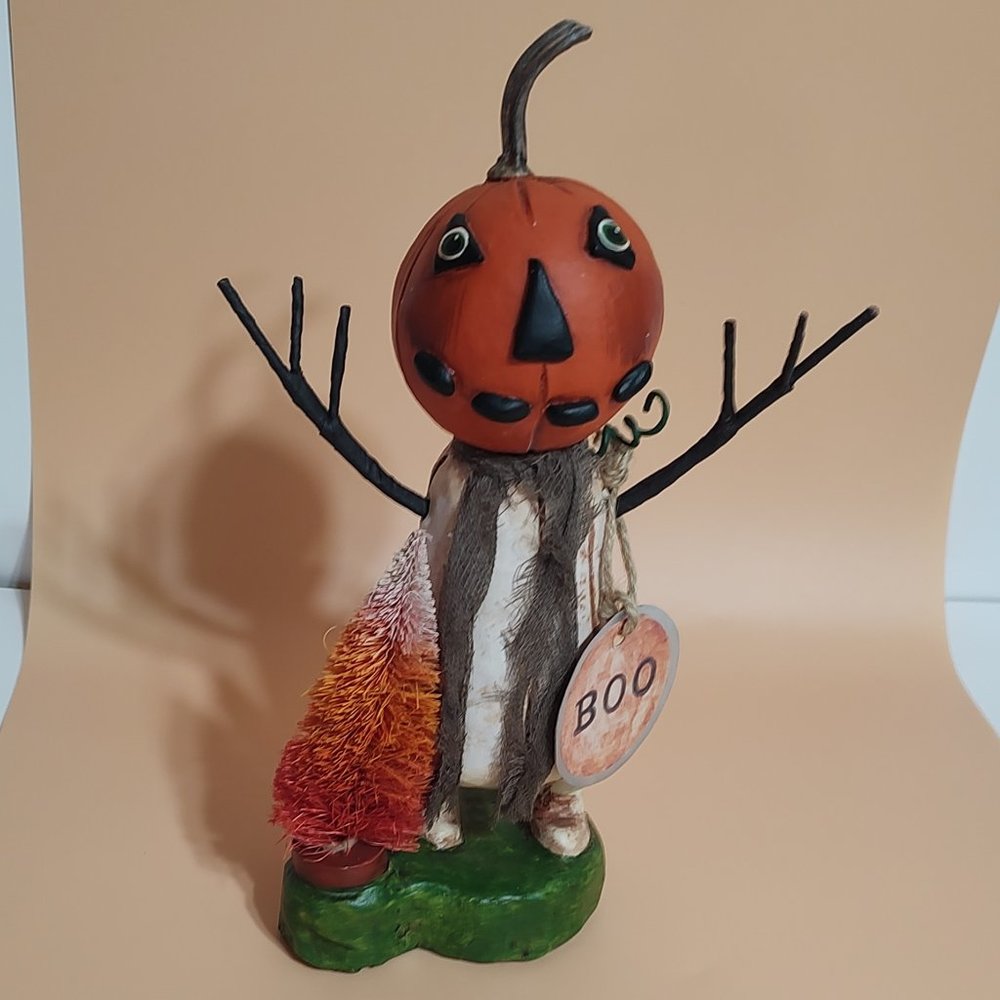 BOO!  I See You! Halloween Pumpkin Figurine - Karen and Mary Hammerschmidt